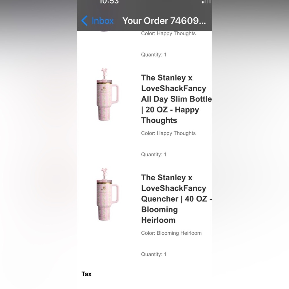 Love Shack Fancy X STANLEY Quencher 40 Oz Blooming Heirloom NWT collecto… - Picture 2 of 2